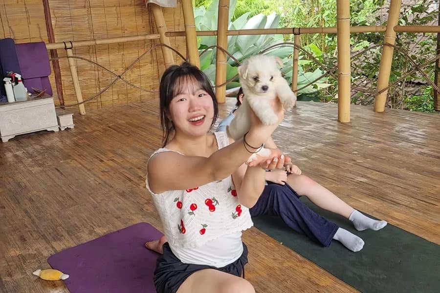 Puppy Yoga Bali in Ubud